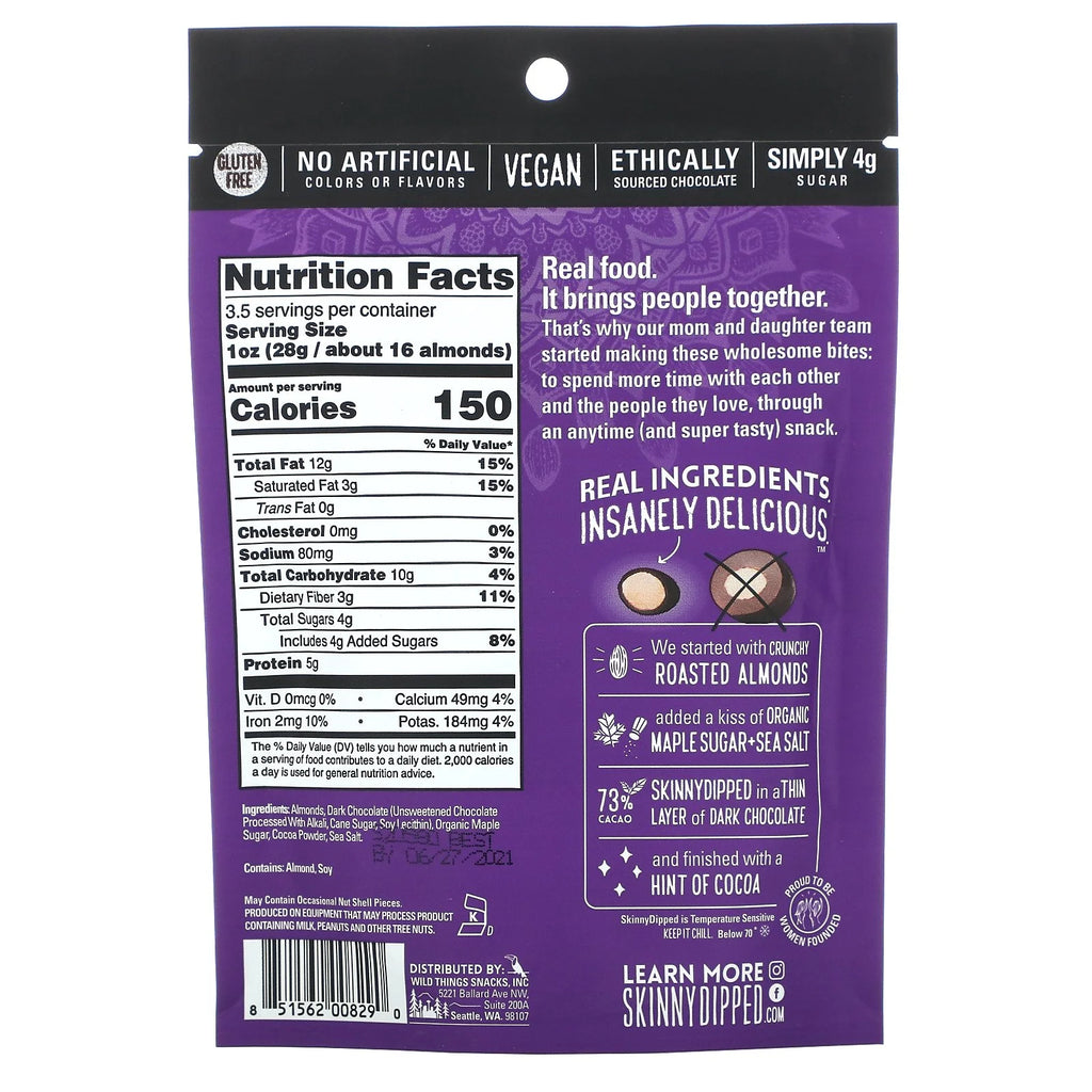 Super Dark + Sea Salt Almonds, 3.5 oz Pack of 3 E4504