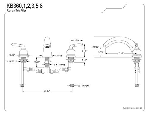 Polished Brass Roman Tub Faucet E660