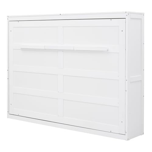 White Solid Wood Queen Size Foldable Platform Bed A328130