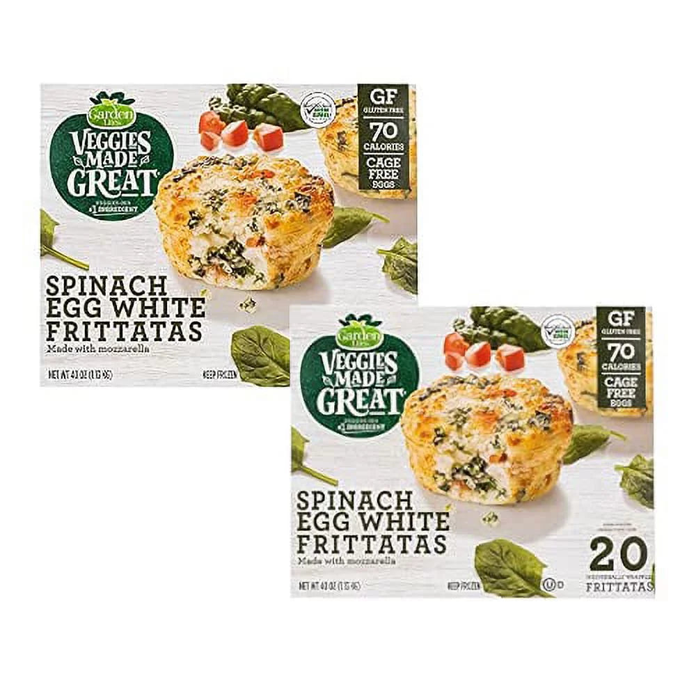 Spinach Egg White Frittatas, Pack of 2, 40 Total, Gluten-Free I14181