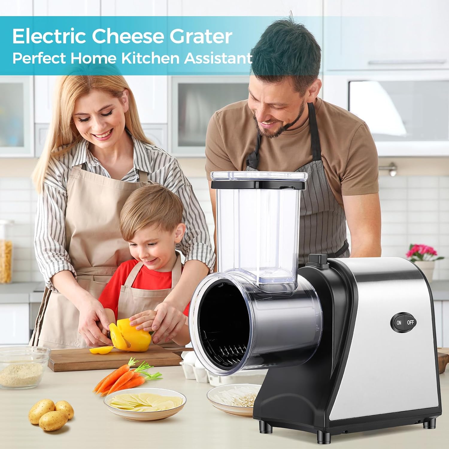 250W Electric Cheese Grater Slicer Shredder U618664