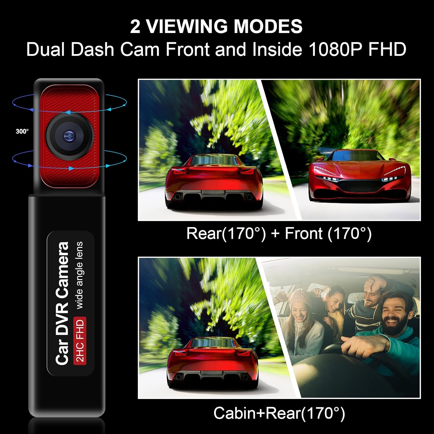 2.5K Dual Dash Camera with Night Vision U82946