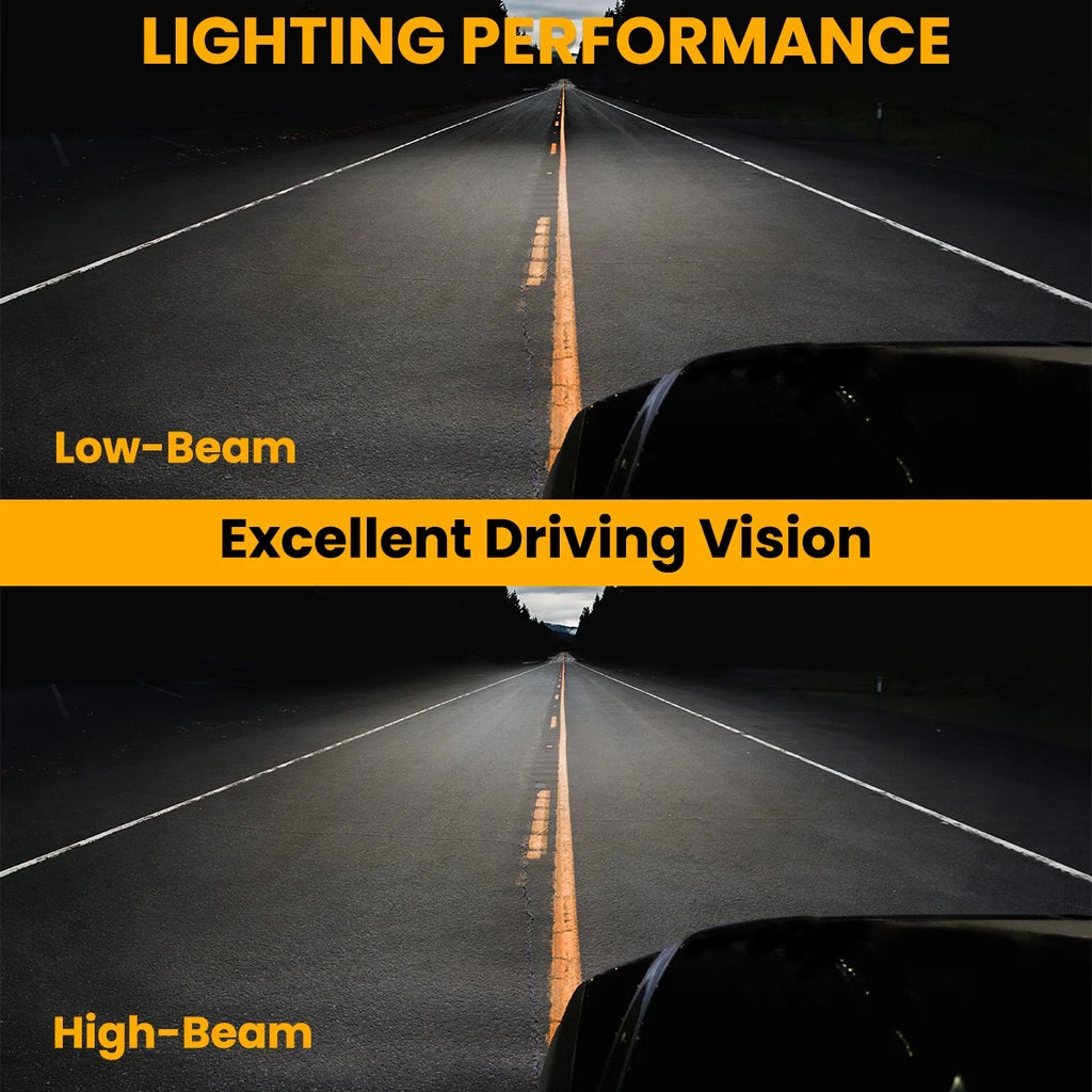 Black LED Projector Headlights Pair Y6726