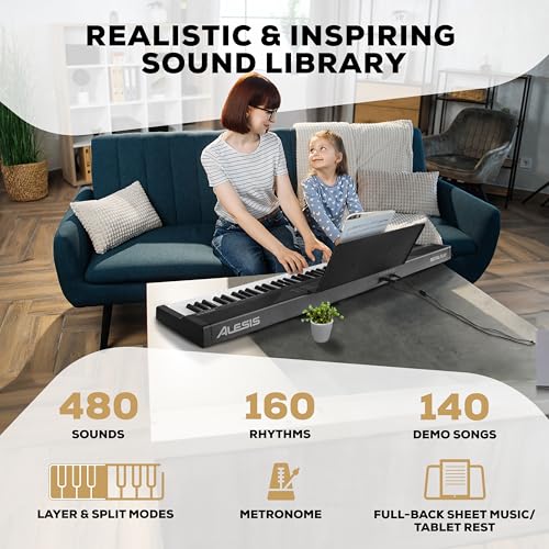 88 Key Keyboard Piano with 480 Sounds, Speakers, USB MIDI, Carry-Bag, Stand, Headphones, Pedal P4352