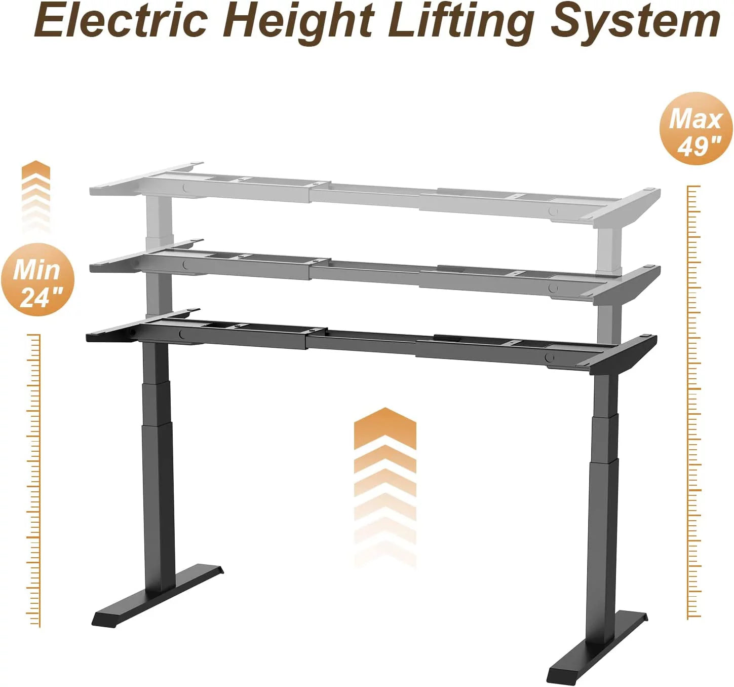 Black Dual Motor Electric Standing Desk Frame Q68951