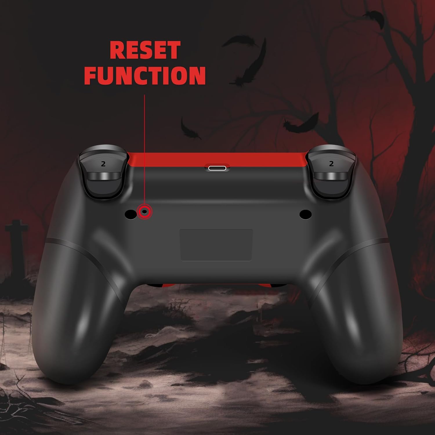 Red Cloudy Wireless Controller for PS4 N481