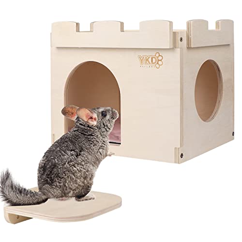 Ventilated Wooden Small Animal Hideout with Multiple Doors (Large) K835