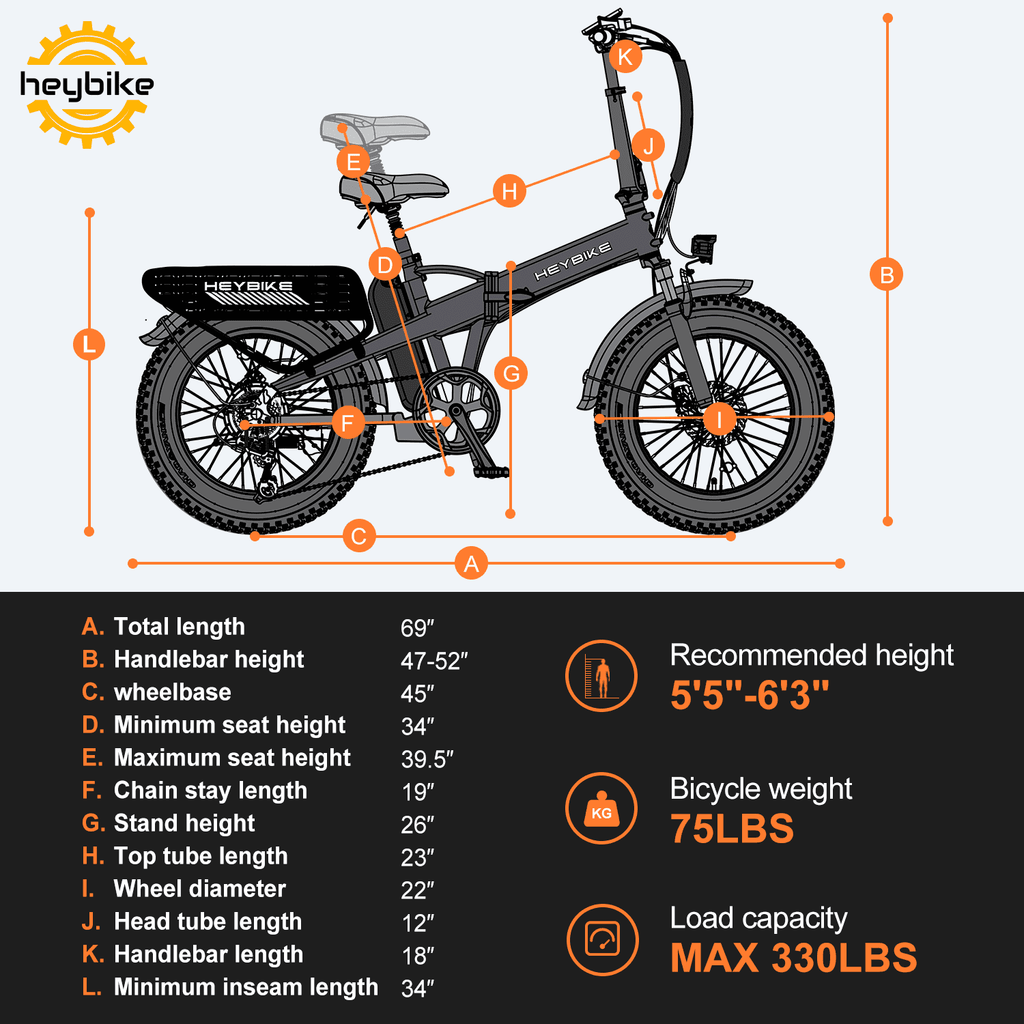 Foldable Electric Bike with 48V 12.5AH Removable Battery G4962