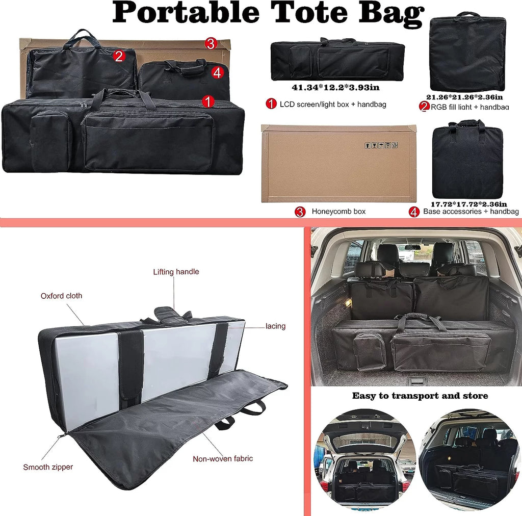 iPad Photo Booth Machine with Portable Tote Bag, RGB Ring Light, Remote Control X89048