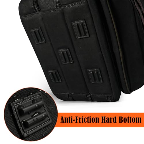 Black Wax-Canvas 90-Pockets Electrician Backpack D27765