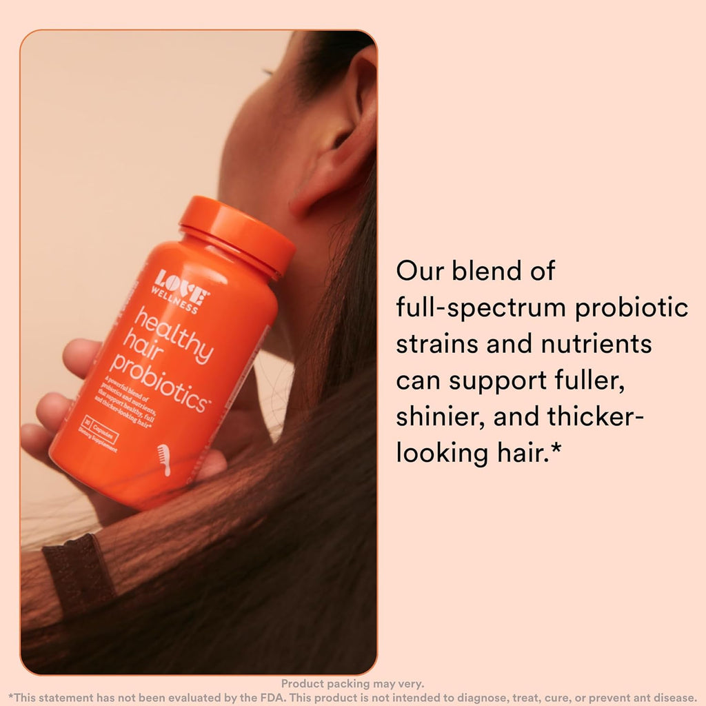 Healthy Hair Probiotics Supplement with Biotin and Vitamin B12 & B6 30 Capsules T4568