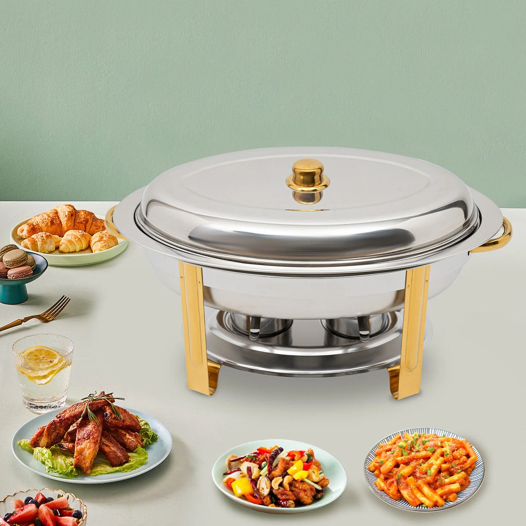 5.5L Stainless Steel Oval Chafing Dish with Lid S6396