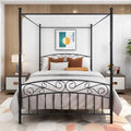Black Queen Size 4 Poster Canopy Bed Frame M63506