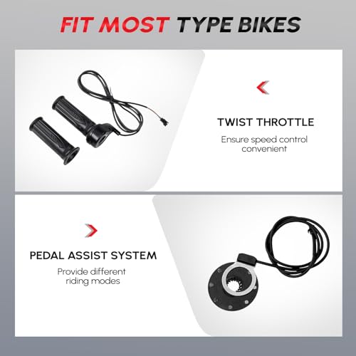 48V 1000W 26" Front/Rear Wheel Electric Bike Hub Motor Kit I8998