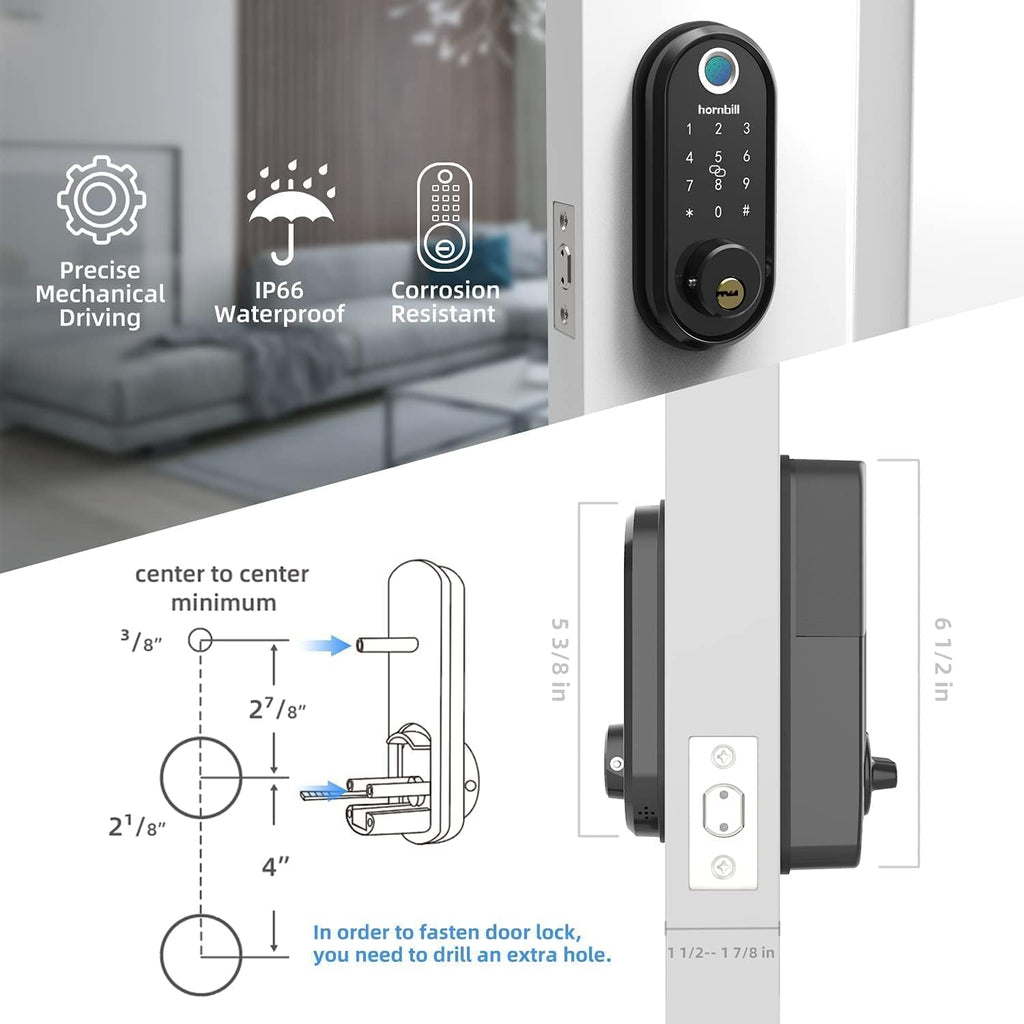 7-in-1 Fingerprint Door Lock with Touchscreen Keypad L635940