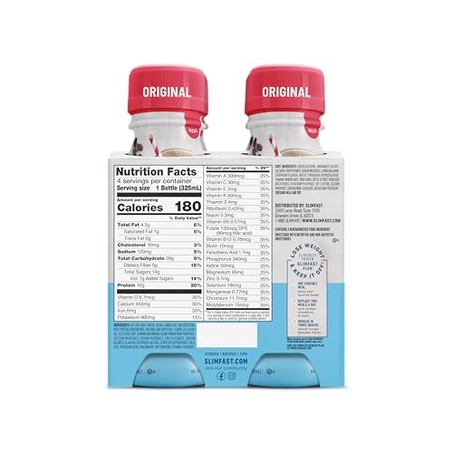Creamy Milk Chocolate Meal Replacement Shake, 11 Fl. Oz, 4 Count (Pack of 3) H408753