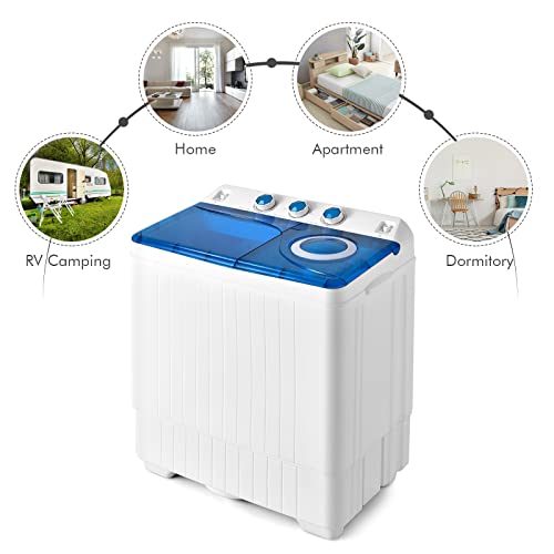 Compact Twin Tub Portable Washing Machine (Grey+White) Z59850