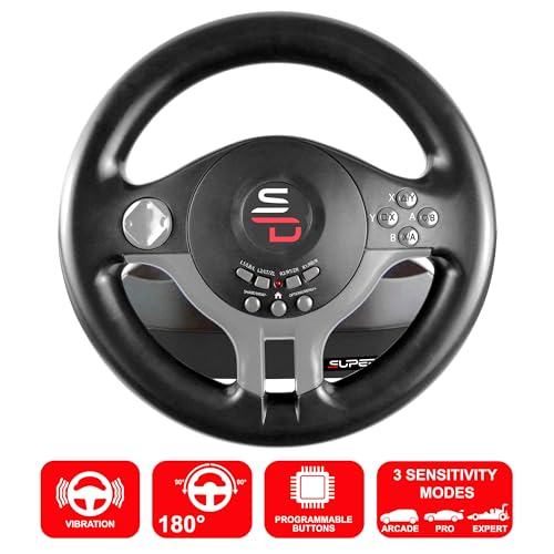 Racing steering wheel with pedals and gearshift paddles M751