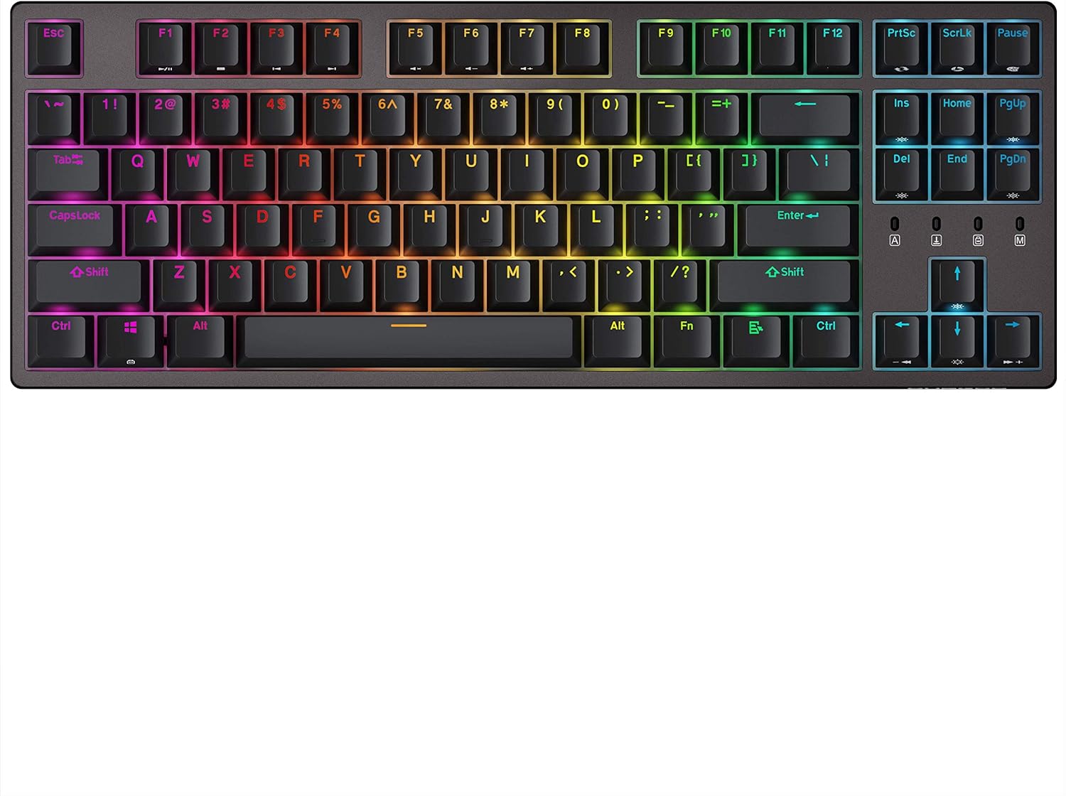 87 Keys Mechanical Keyboard with Cherry Silent Red Switches K217382