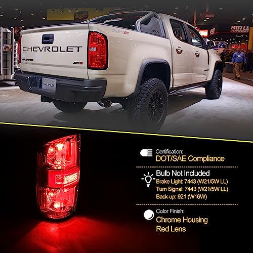Red Clear Lens Tail Light Assembly for Chevy Colorado O5180