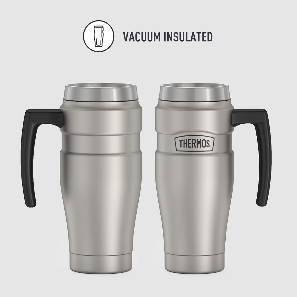 40 Ounce Vacuum-Insulated Stainless Steel Beverage Bottle and 16 Ounce Travel Mug Q385