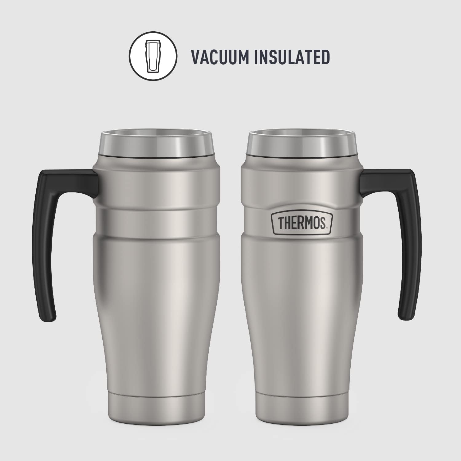 40 Ounce Vacuum-Insulated Stainless Steel Beverage Bottle and 16 Ounce Travel Mug Q385