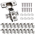 60 Pack Soft Close Stainless Steel Cabinet Door Hinges for 1/2" Partial Overlay H652191