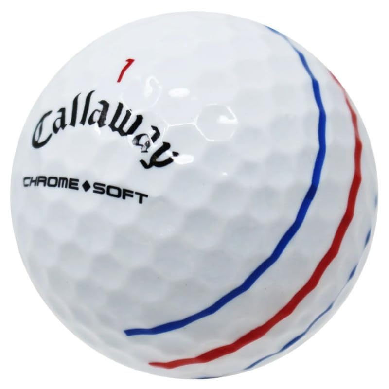 Recycled Used Chrome Soft Triple Track Golf Balls, White U9718