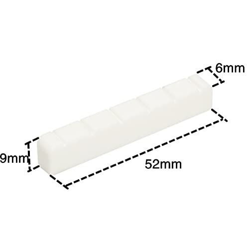 6 String Acoustic Guitar Bone Bridge Saddle and Nut I74214
