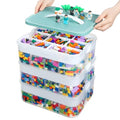 Blue Toy Storage Organizer with Compartments and Lids T4759