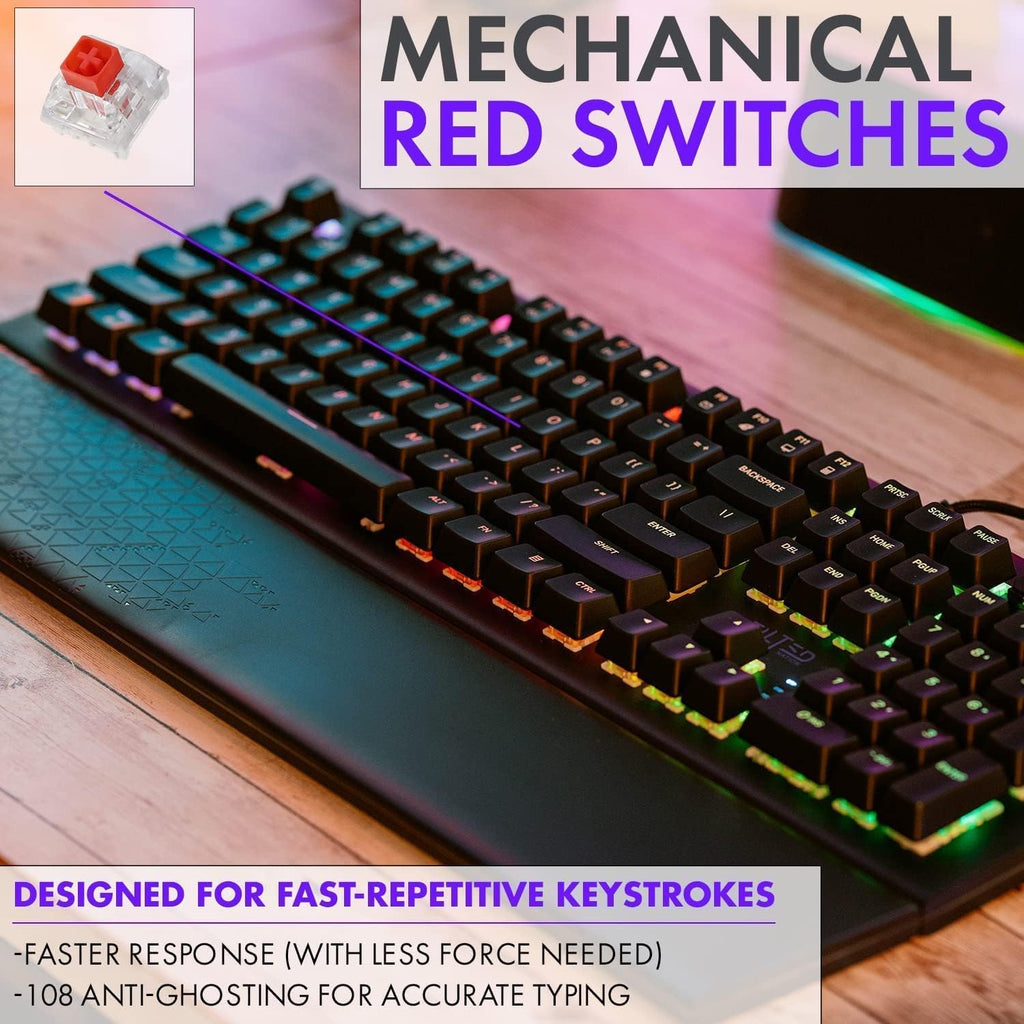 RGB Mechanical Keyboard with Red Switches U133
