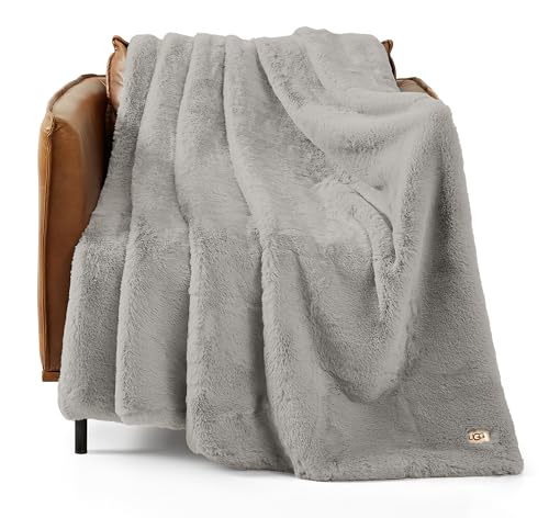 Charcoal Dark Grey 50-inch x 70-inch Faux Fur Throw Blanket A155215