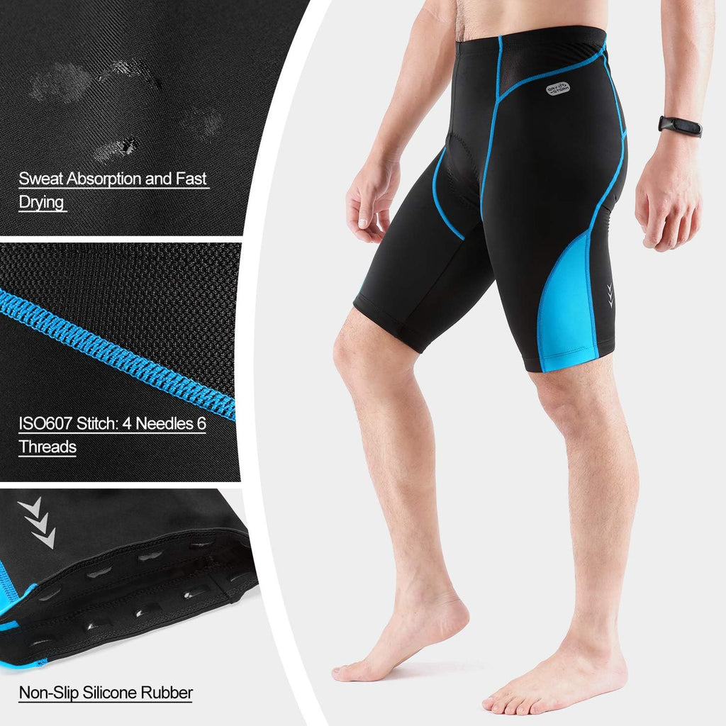 3D Padded Blue Cycling Shorts L6516