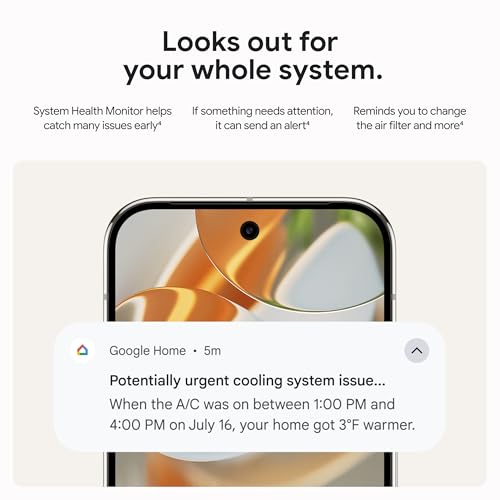 Polished Obsidian Smart Thermostat with Temperature Sensor P112364