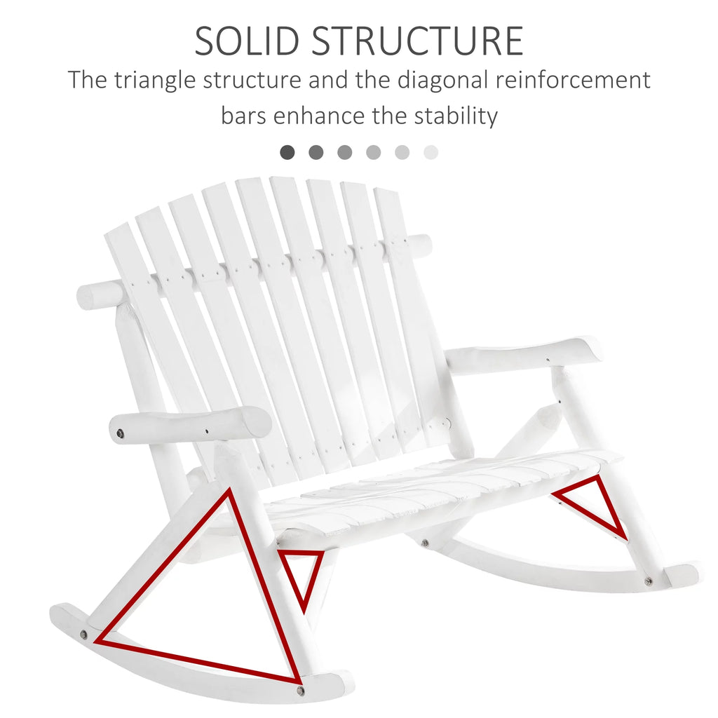 2-Person Wood Rocking Chair T40650
