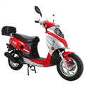 Red 50cc Moped with 10" Aluminum Wheels T609209