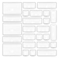 25 Pcs Plastic Clear Drawer Organizer Storage Trays B437407