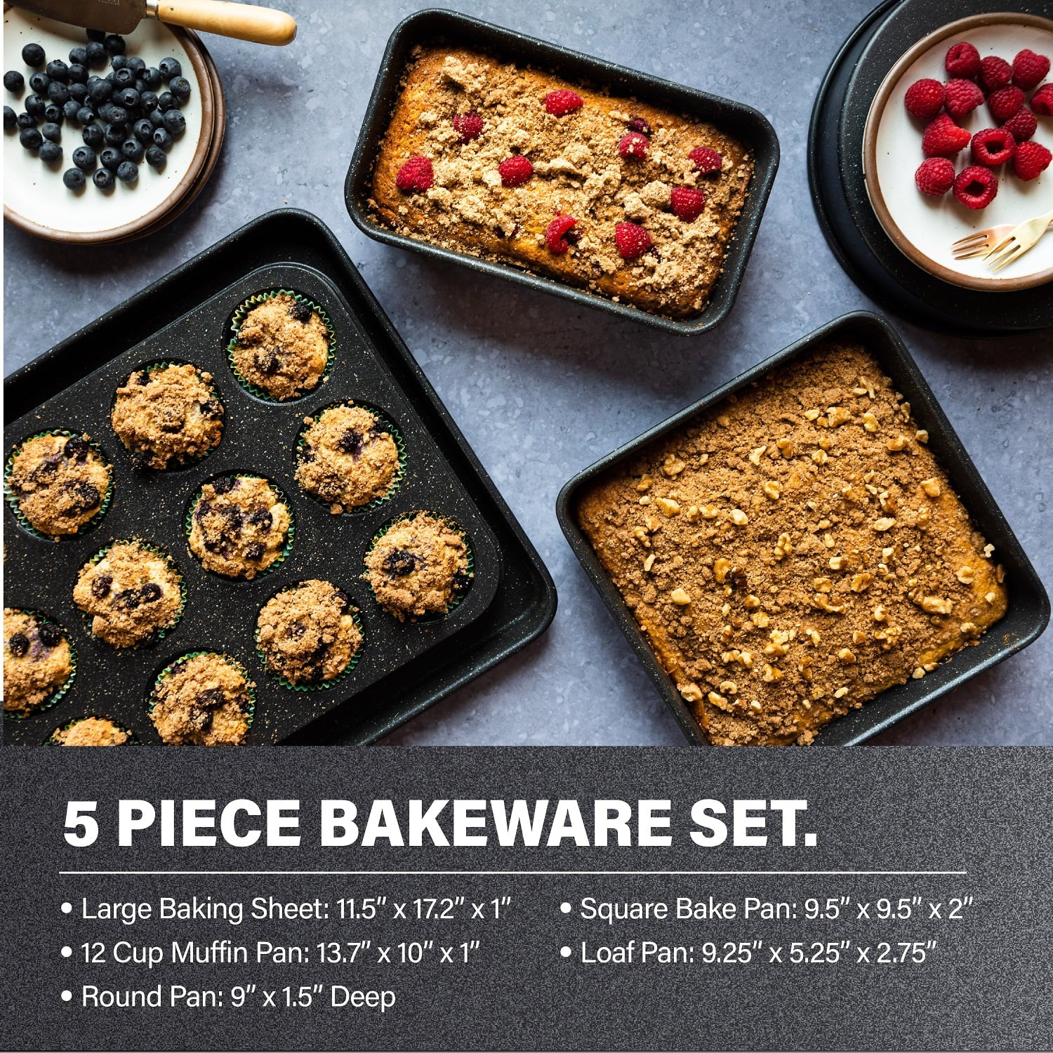 20 Piece Nonstick Cookware and Bakeware Set D57457