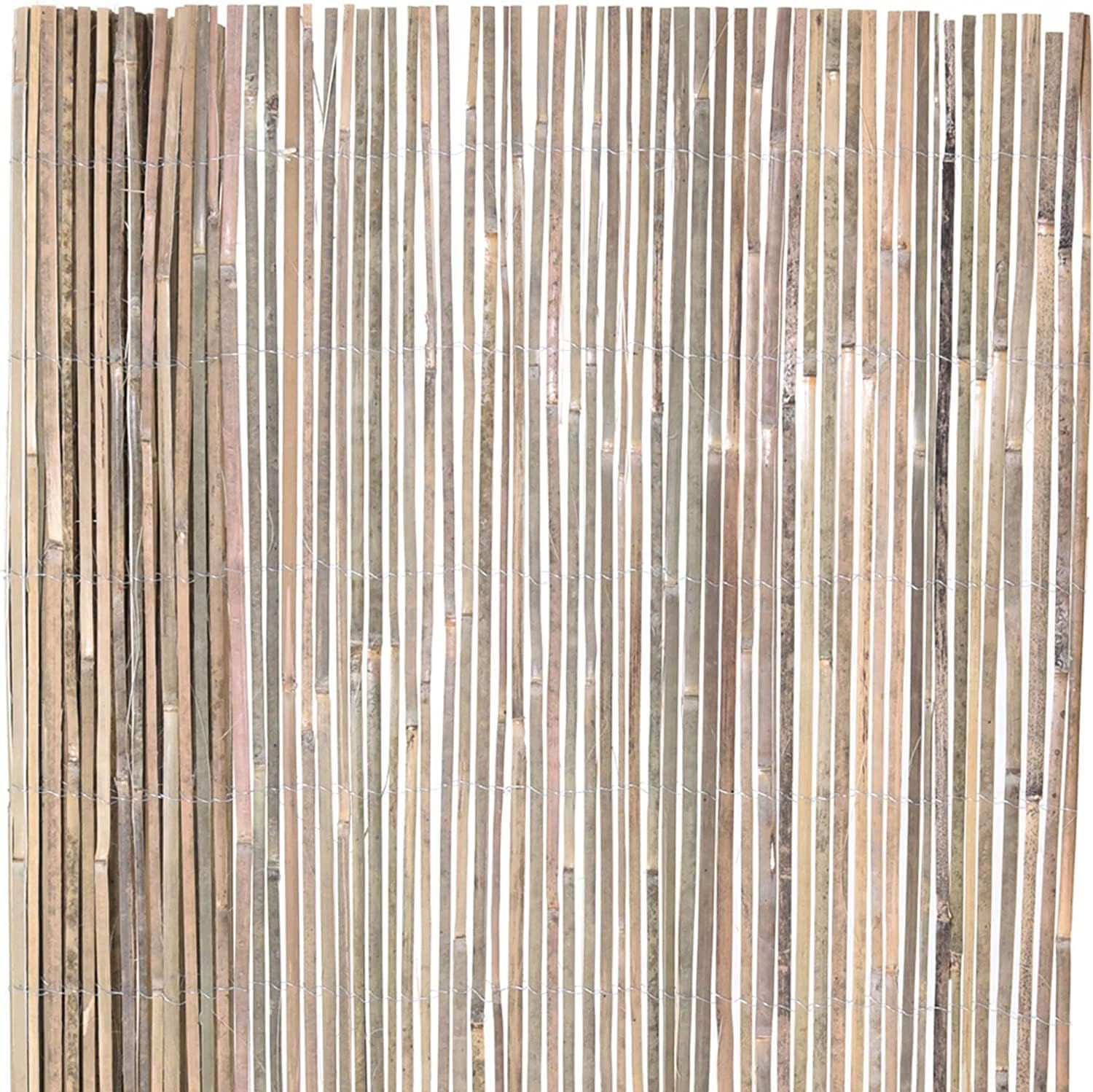 Natural Split Rolled Bamboo Fence Panel 6 ft H x 6 ft L K706904