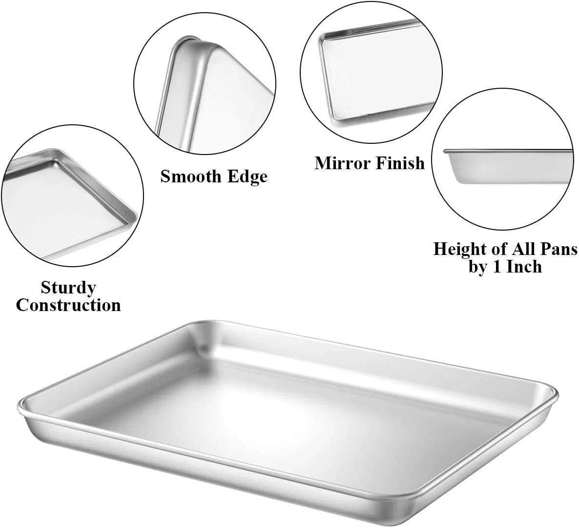 Stainless Steel Baking Sheet with Rack, 10x8x1 Inch M856289
