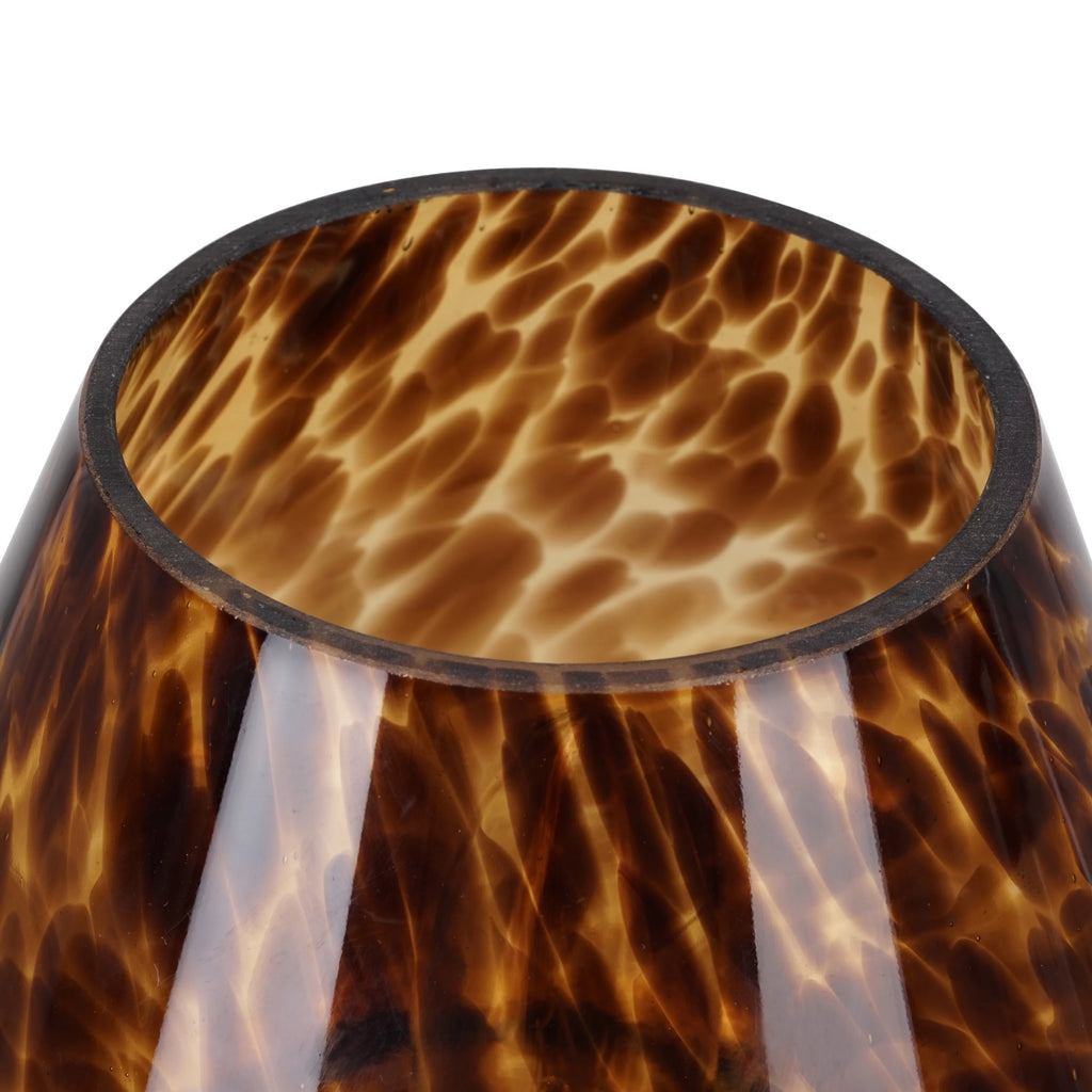 Brown Tortoise 8" Glass Mushroom Lamp X107587