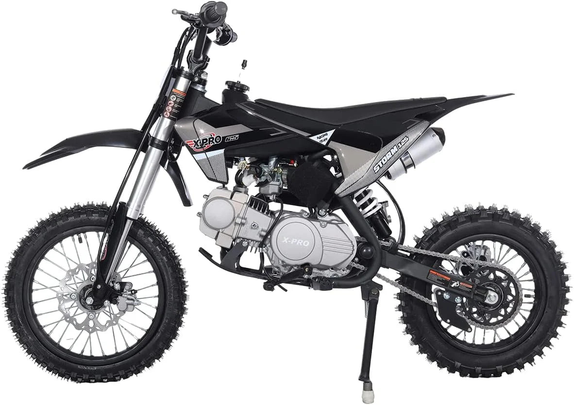 125cc Dirt Bike with 4-Speed Manual Transmission, Kick Start, 14"/12" Tires T969547