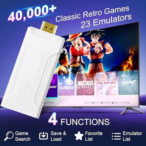 White 64GB 4K HDMI Video Game Console with Dual Wireless Controllers Y30357
