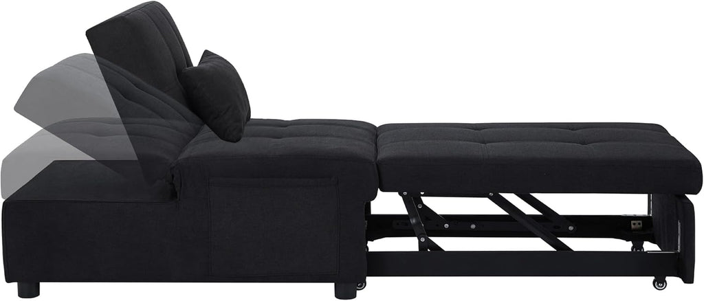 Sleeper Chair Bed Convertible Sofa Bed Ottoman Chaise Lounge V7161