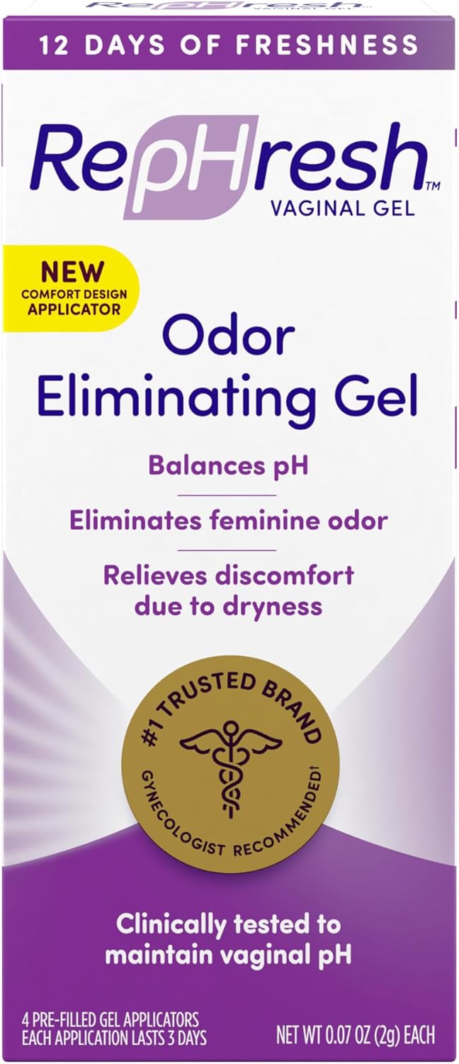 Odor Eliminating Vaginal Gel, 4ct (0.07oz) & Feminine Wash, 12 oz H911