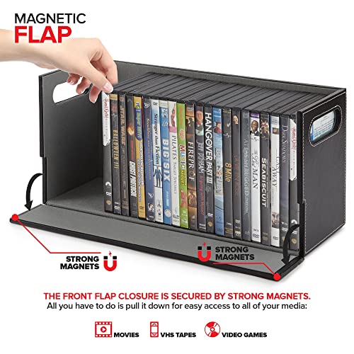 White Faux Leather DVD Storage Box S85393