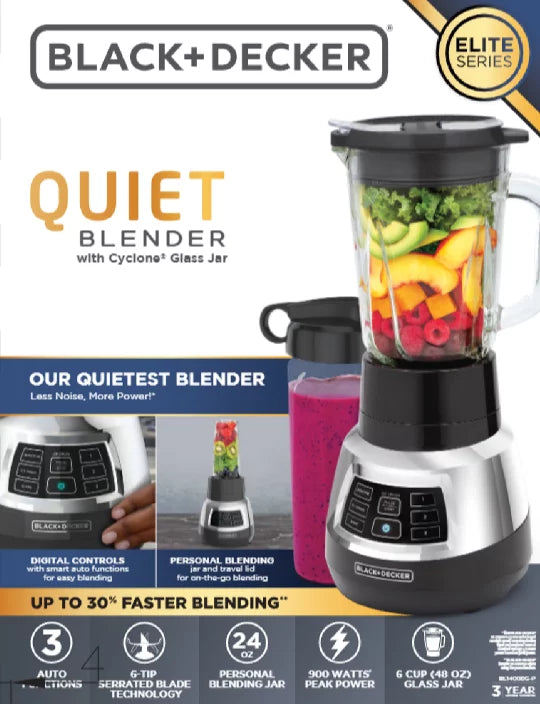Quiet Blender with Glass Jar Q580278