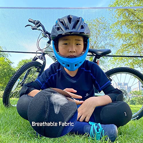 Kids Knee Pads with Thicken Sponge Padding Breathable Stretchy Cotton Knee Pads F7856