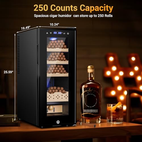 35L 250 Counts Thermostatic Desktop Humidor Cabinet R763124