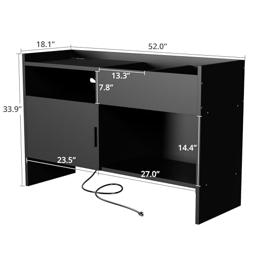 White Record Cabinet with Vinyl Storage U8661